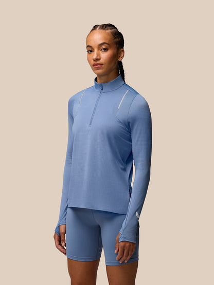 Apex Training 1/4 Zip Top- Light Blue