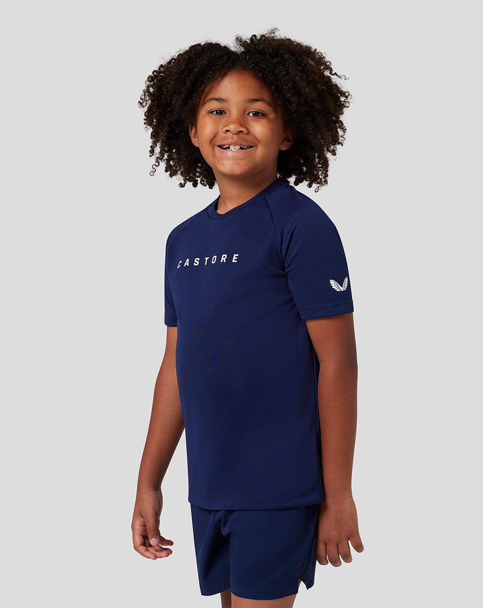 Junior Short Sleeve Raglan T-Shirt - Navy