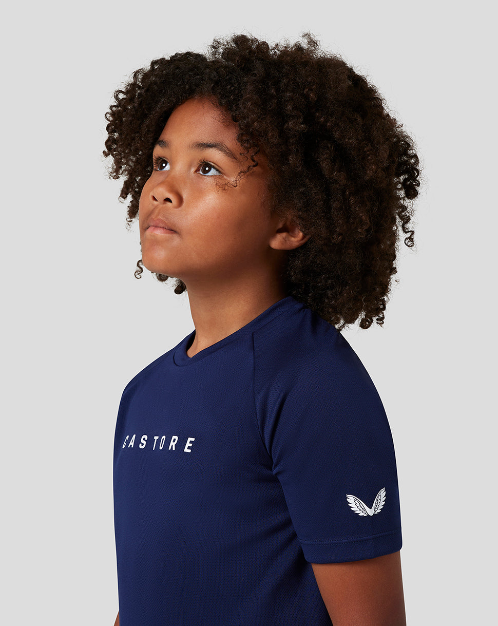 Junior Short Sleeve Raglan T-Shirt - Navy