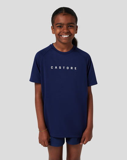 Junior Short Sleeve Raglan T-Shirt - Navy