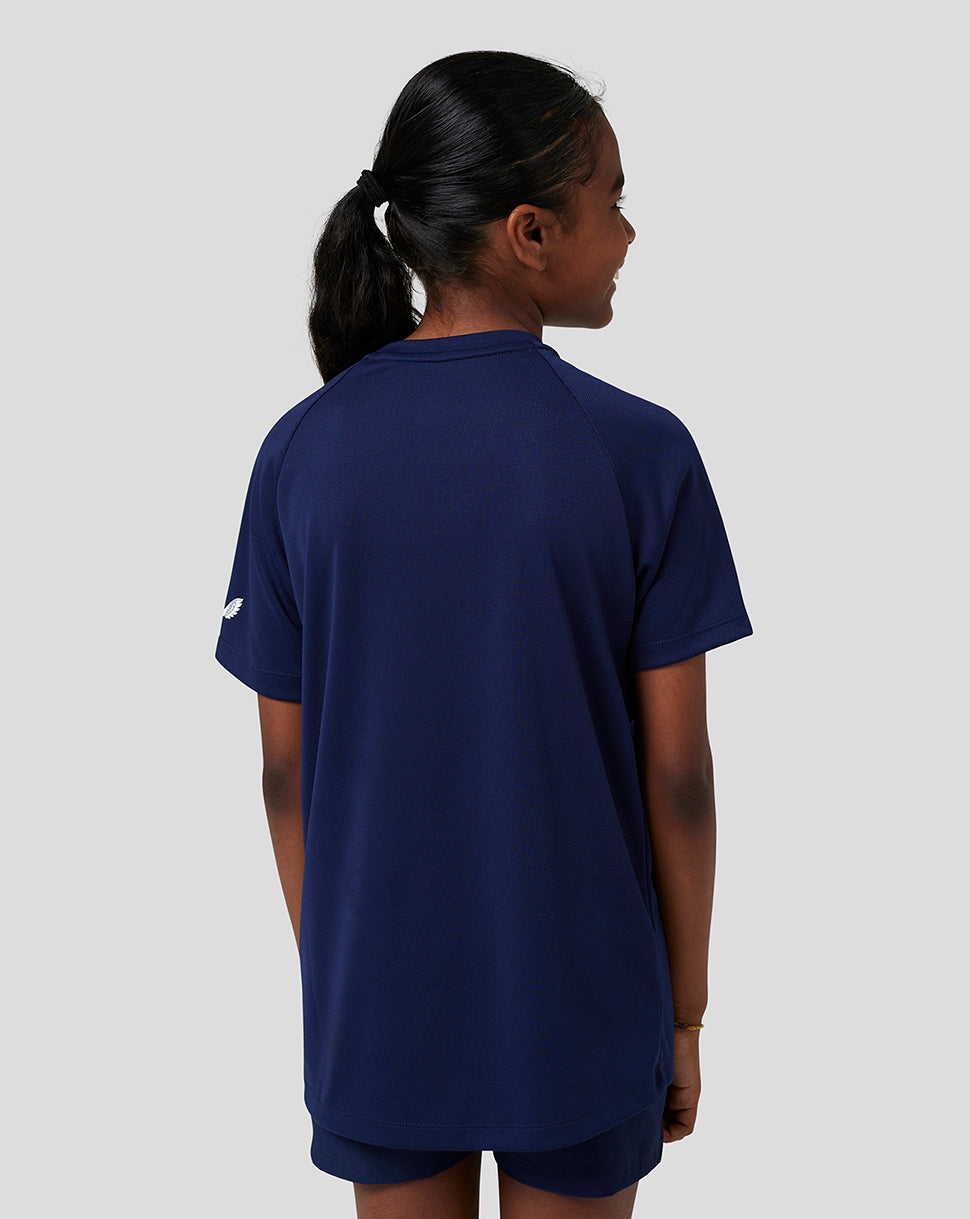 Junior Short Sleeve Raglan T-Shirt - Navy
