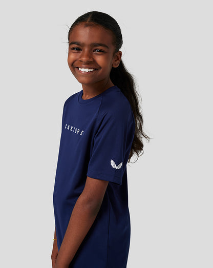 Junior Short Sleeve Raglan T-Shirt - Navy