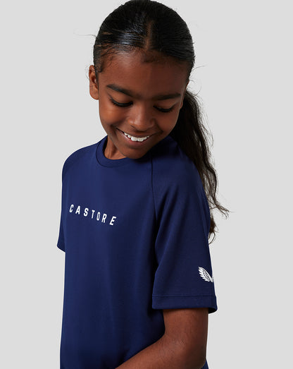 Junior Short Sleeve Raglan T-Shirt - Navy