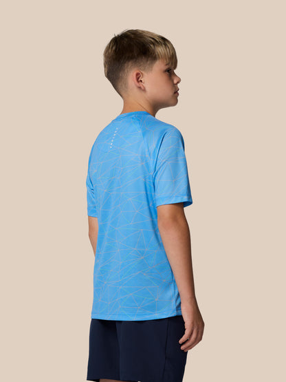 Junior’s Adapt All Over Print Short Sleeve T-Shirt - Cool Blue/Aqua