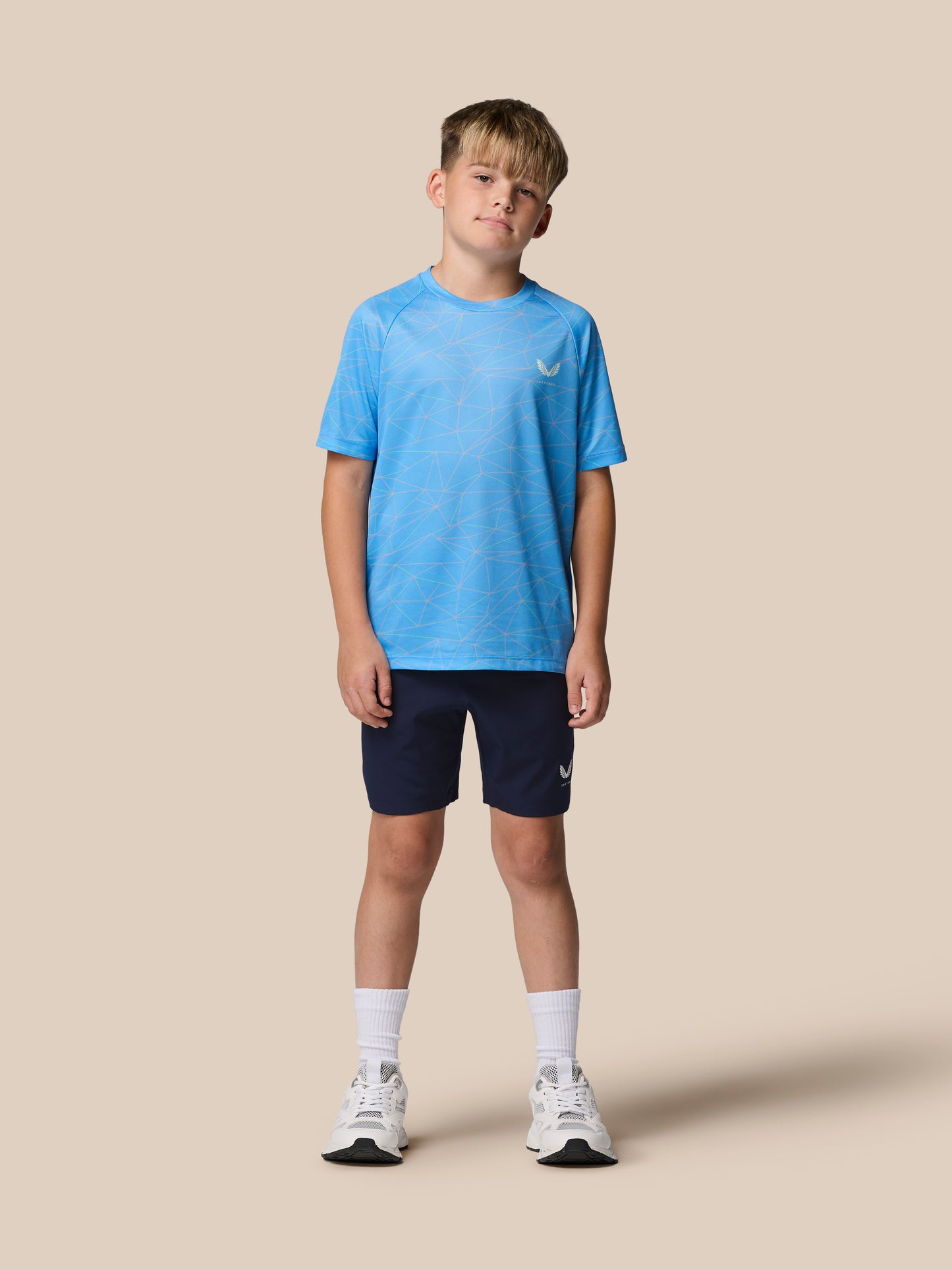Junior’s Adapt All Over Print Short Sleeve T-Shirt - Cool Blue/Aqua