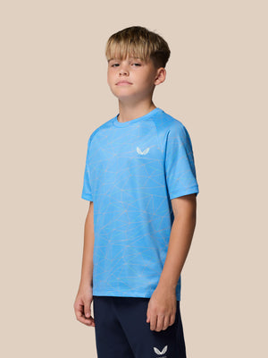 Junior’s Adapt All Over Print Short Sleeve T-Shirt - Cool Blue/Aqua