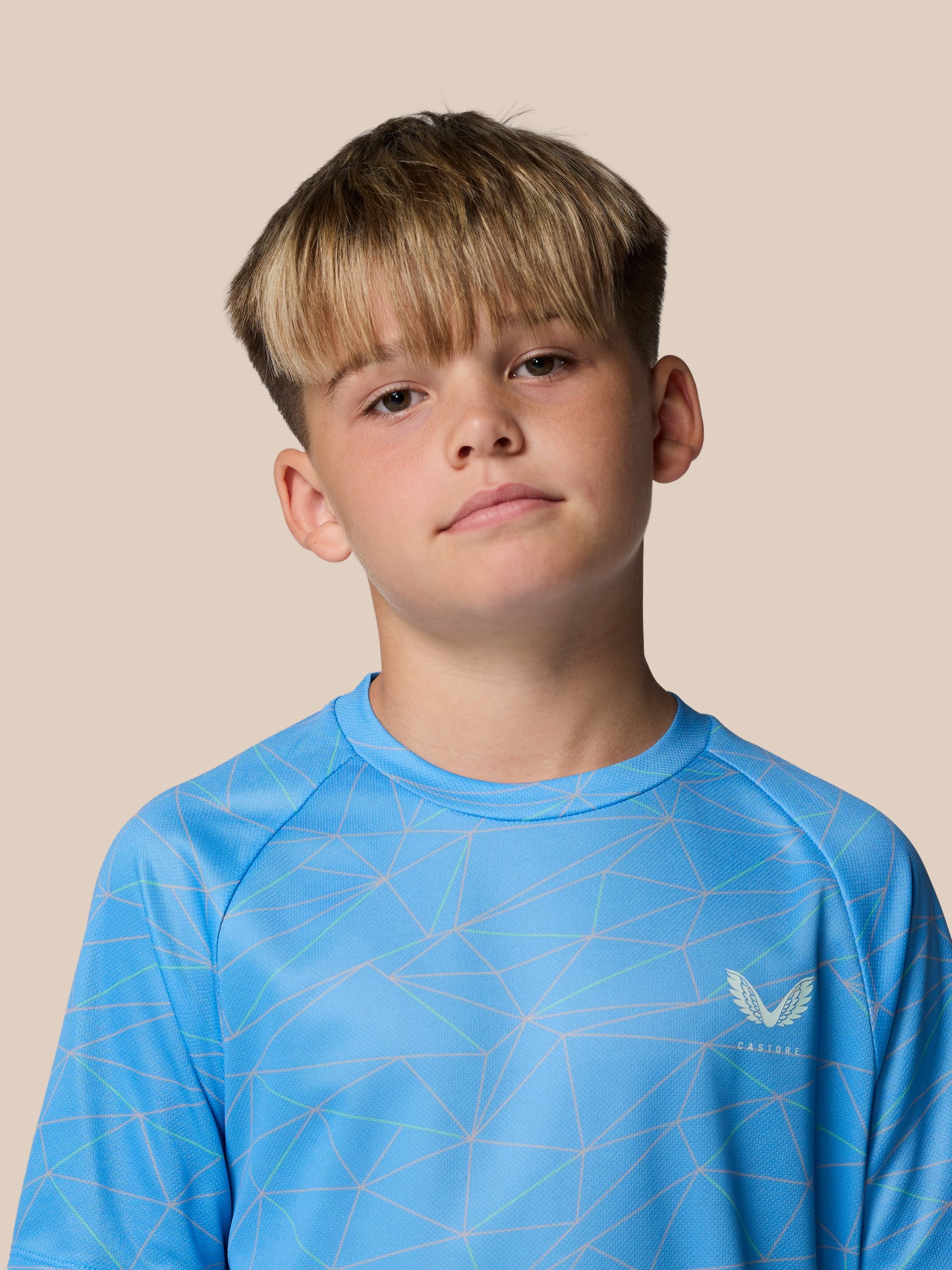 Junior’s Adapt All Over Print Short Sleeve T-Shirt - Cool Blue/Aqua