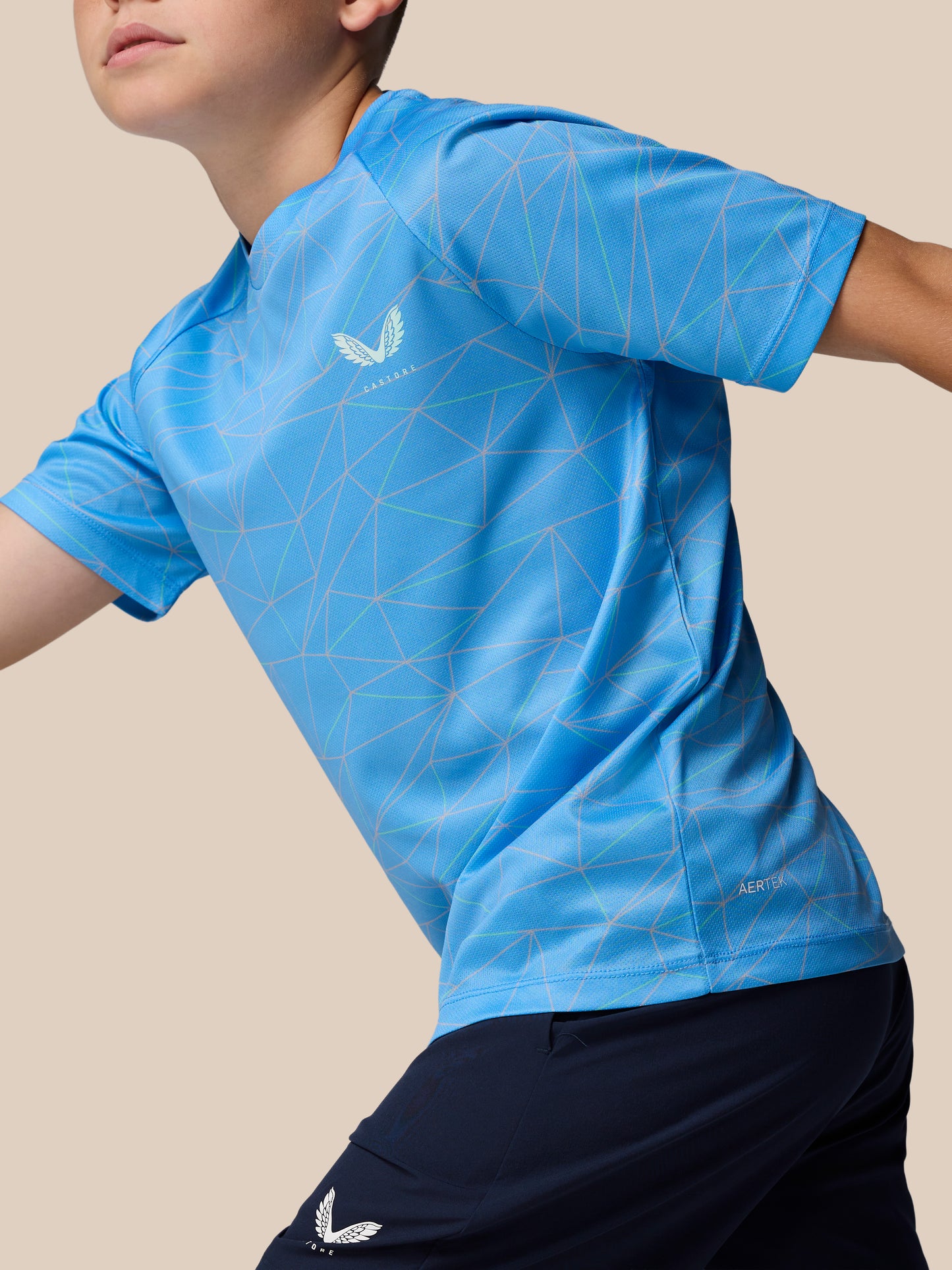 Junior’s Adapt All Over Print Short Sleeve T-Shirt - Cool Blue/Aqua