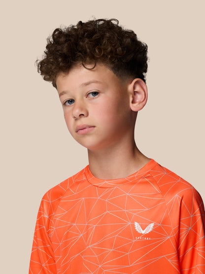 Junior’s Adapt All Over Print Short Sleeve T-Shirt - Bright Orange