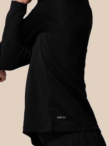 Junior’s Adapt Lightweight Quarter Zip - Black