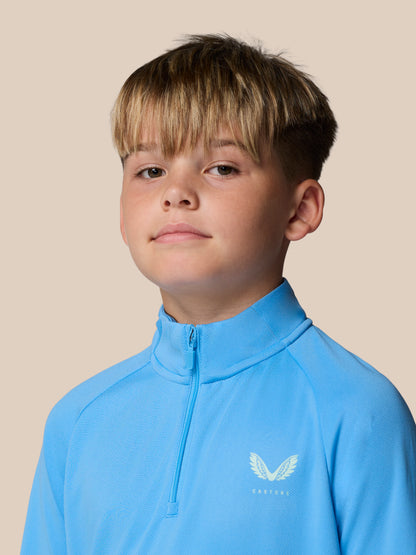 Junior Adapt Training 1/4 Zip Top - Light Blue