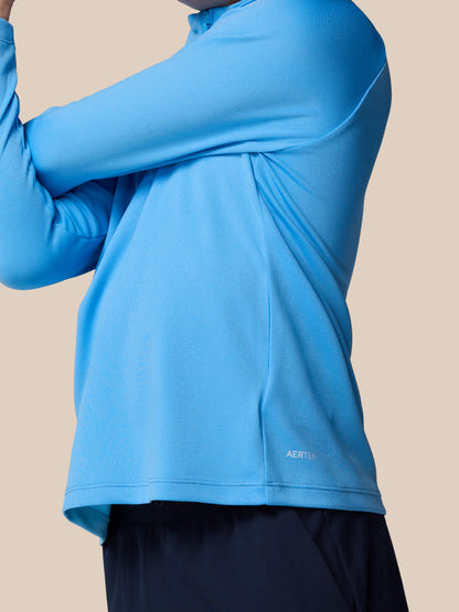 Junior Adapt Training 1/4 Zip Top - Light Blue