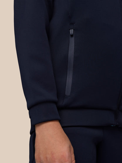 Junior’s Flex Scuba Full Zip Through Long Sleeve Jacket (Unisex) - Navy