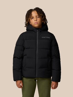 Junior Quilts Lifestyle Puffer Jacket - Black/Mid Grey