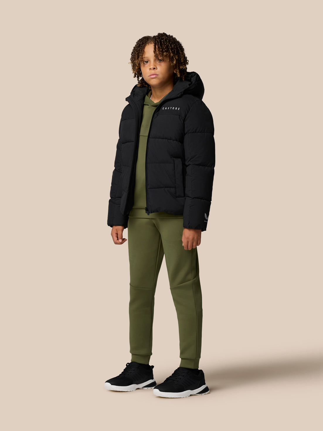 Junior Quilts Lifestyle Puffer Jacket - Black/Mid Grey