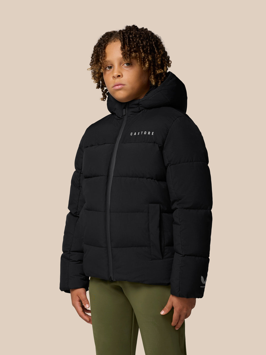 Junior Quilts Lifestyle Puffer Jacket - Black/Mid Grey