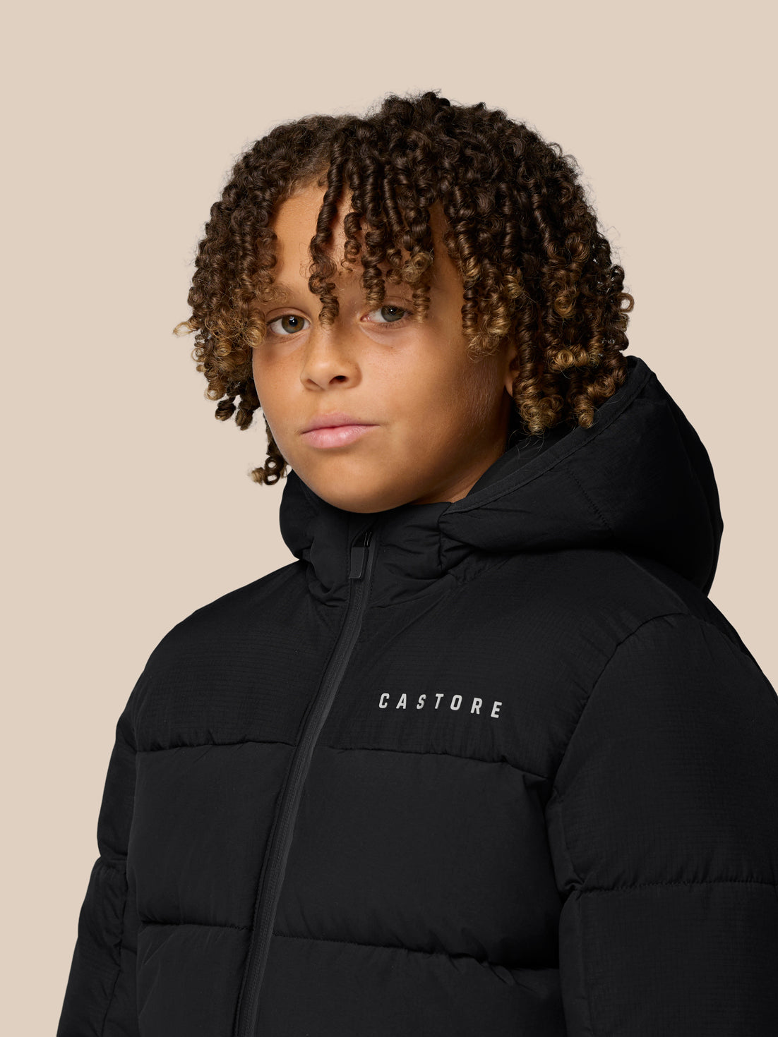Junior Quilts Lifestyle Puffer Jacket - Black/Mid Grey