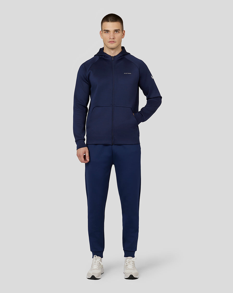 Sudadera con capucha Flex de manga larga con cremallera completa para Hombre - Azul marino - Navy