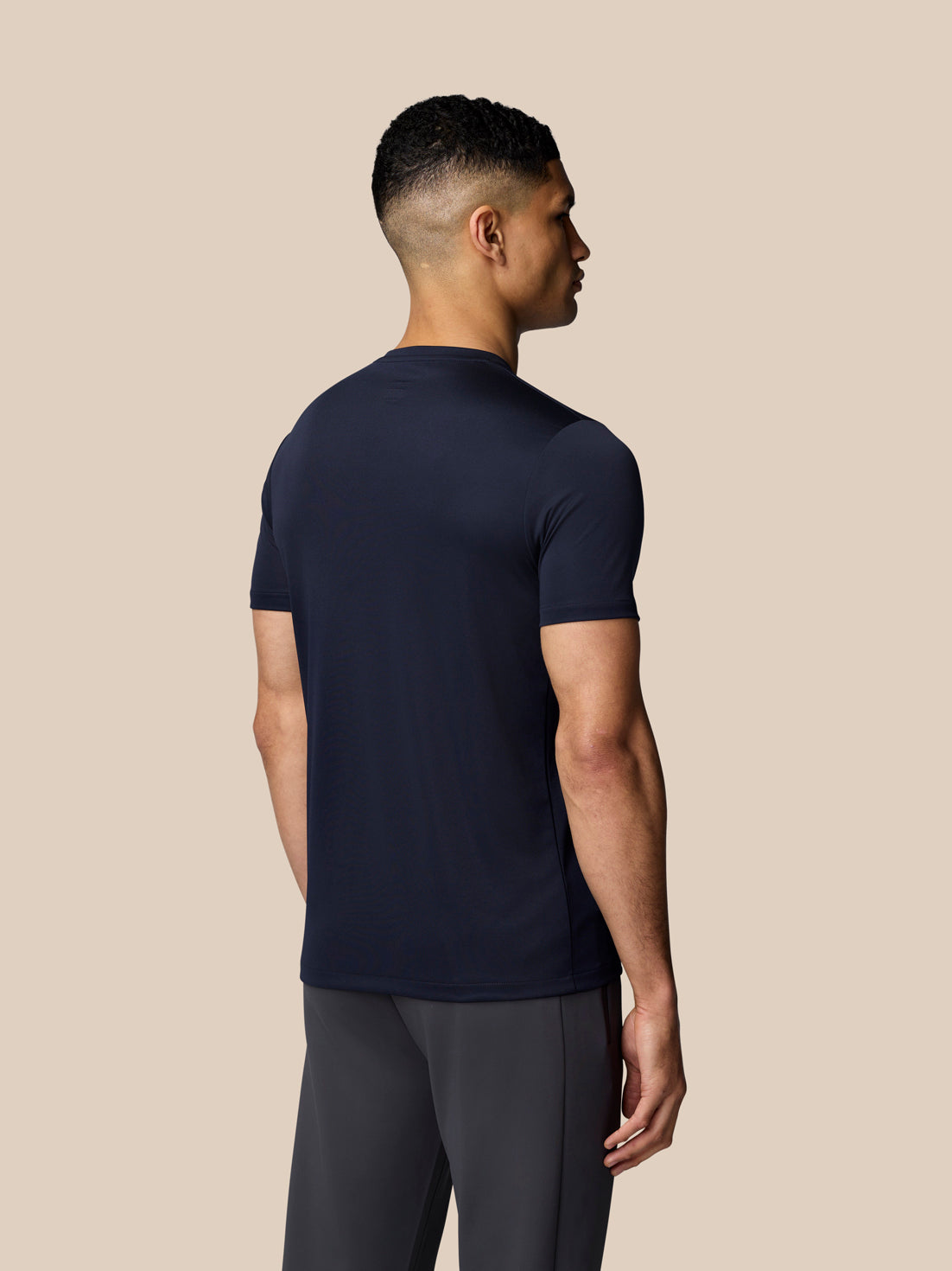 Grafik Training T-Shirt – Mitternachtsblau - Midnight Navy/Himmelblau