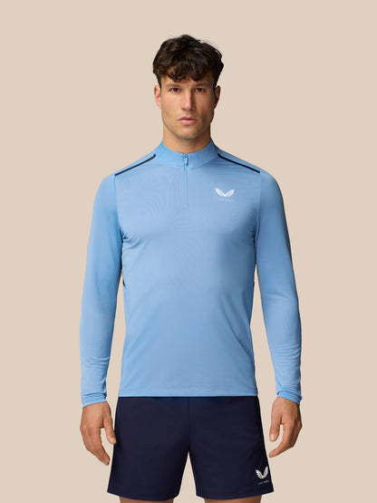 Apex Training 1/4 Zip Top - Sky Blue