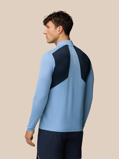 Apex Training 1/4 Zip Top - Sky Blue