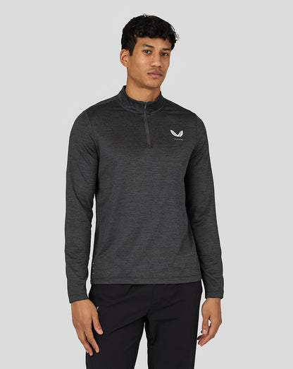 Men’s Active Long Sleeve Marl Quarter Zip - Gunmetal
