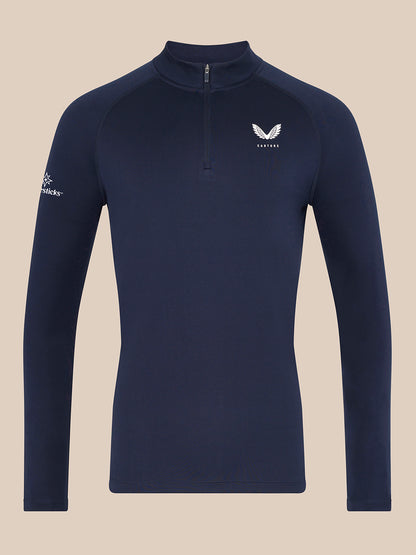 Majesticks 1/4 Zip Top - Navy