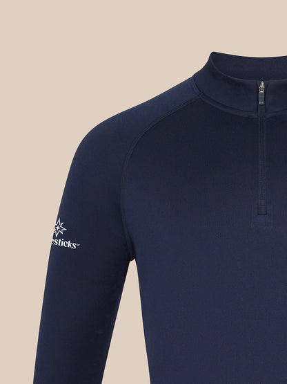 Majesticks 1/4 Zip Top - Navy