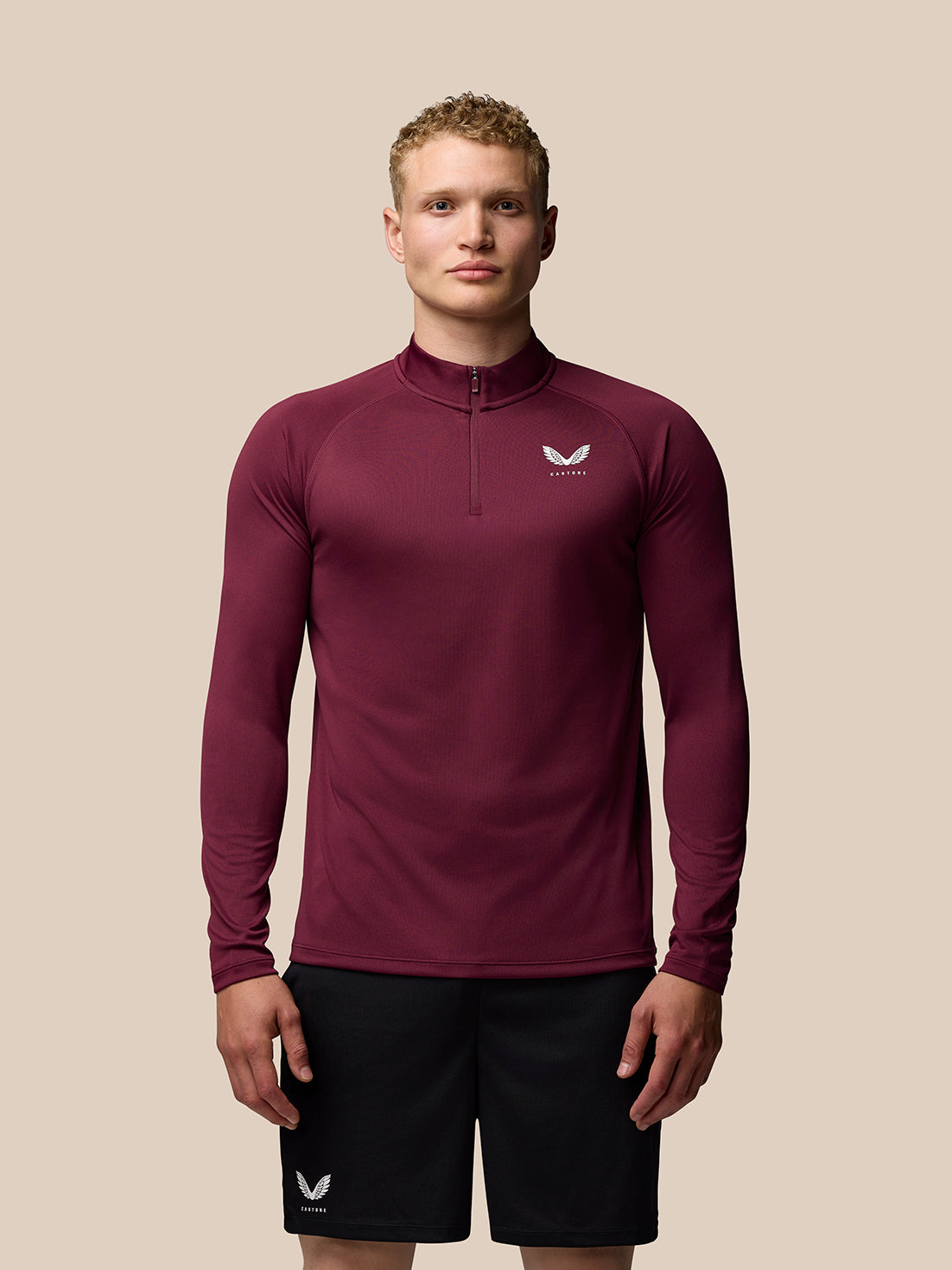 Adapt Training 1/4 Zip Top - Burgundy