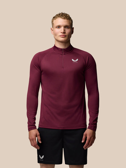 Adapt Training 1/4 Zip Top - Burgundy
