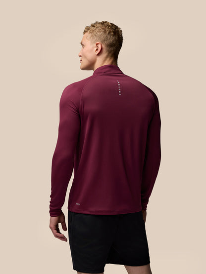 Adapt Training 1/4 Zip Top - Burgundy