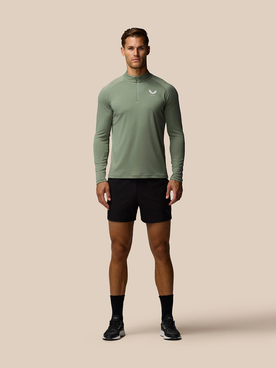 Adapt Training 1/4 Zip Top - Thyme/Mint