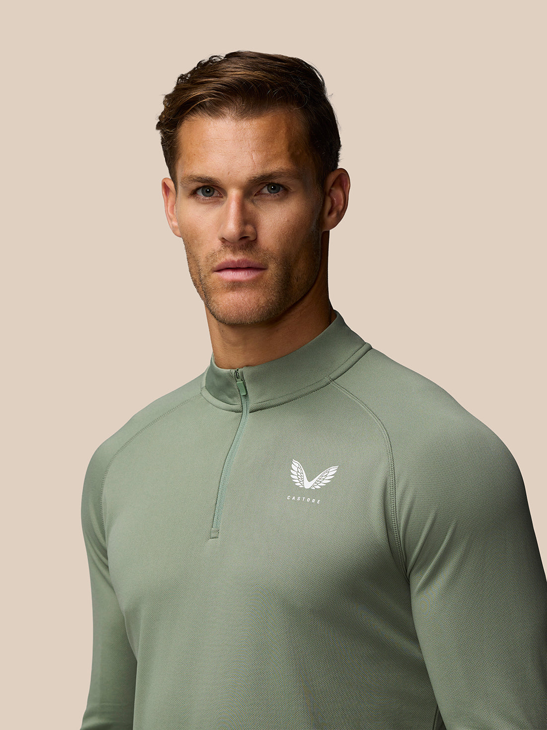 Adapt Training 1/4 Zip Top - Thyme/Mint