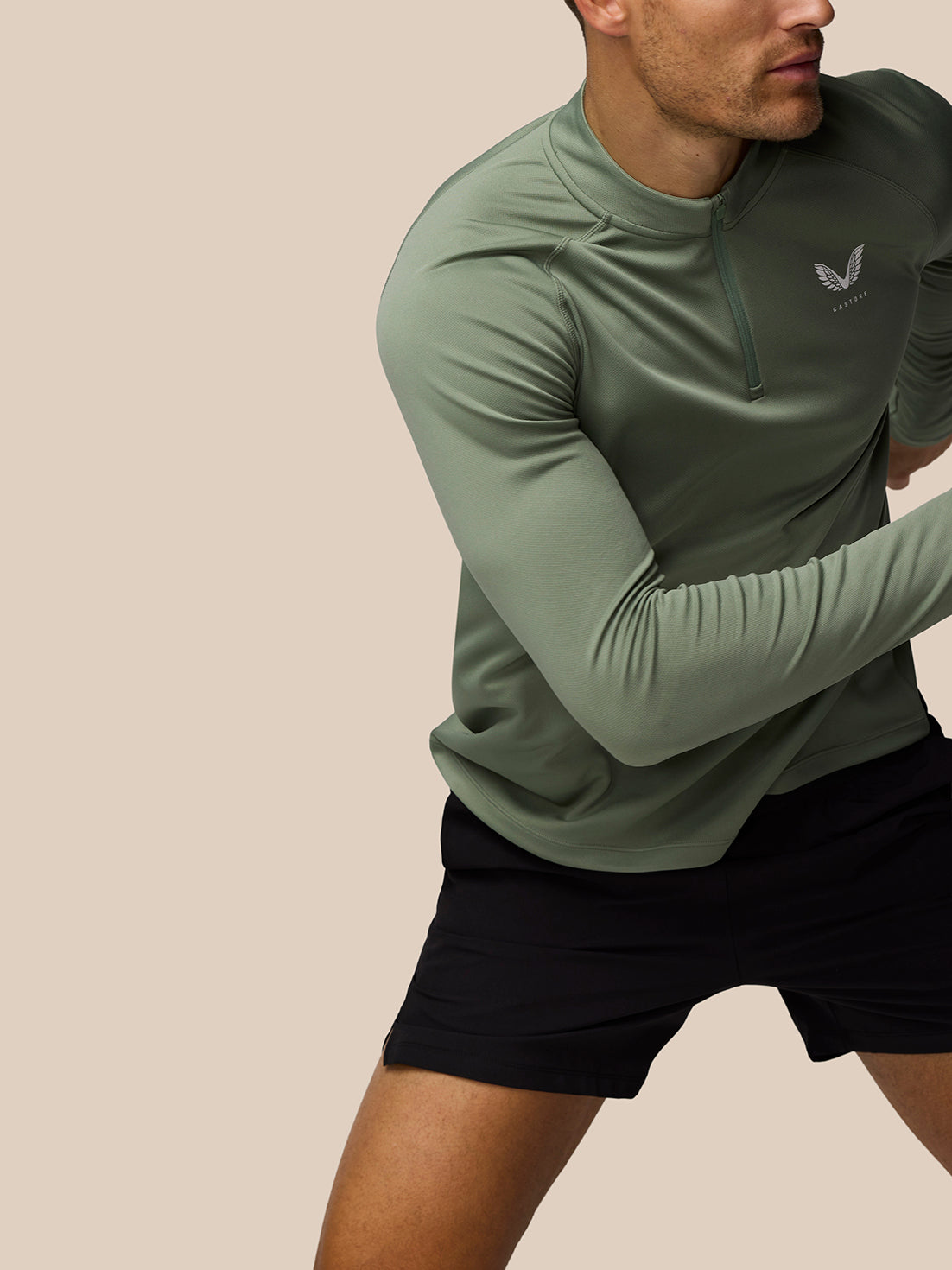 Adapt Training 1/4 Zip Top - Thyme/Mint