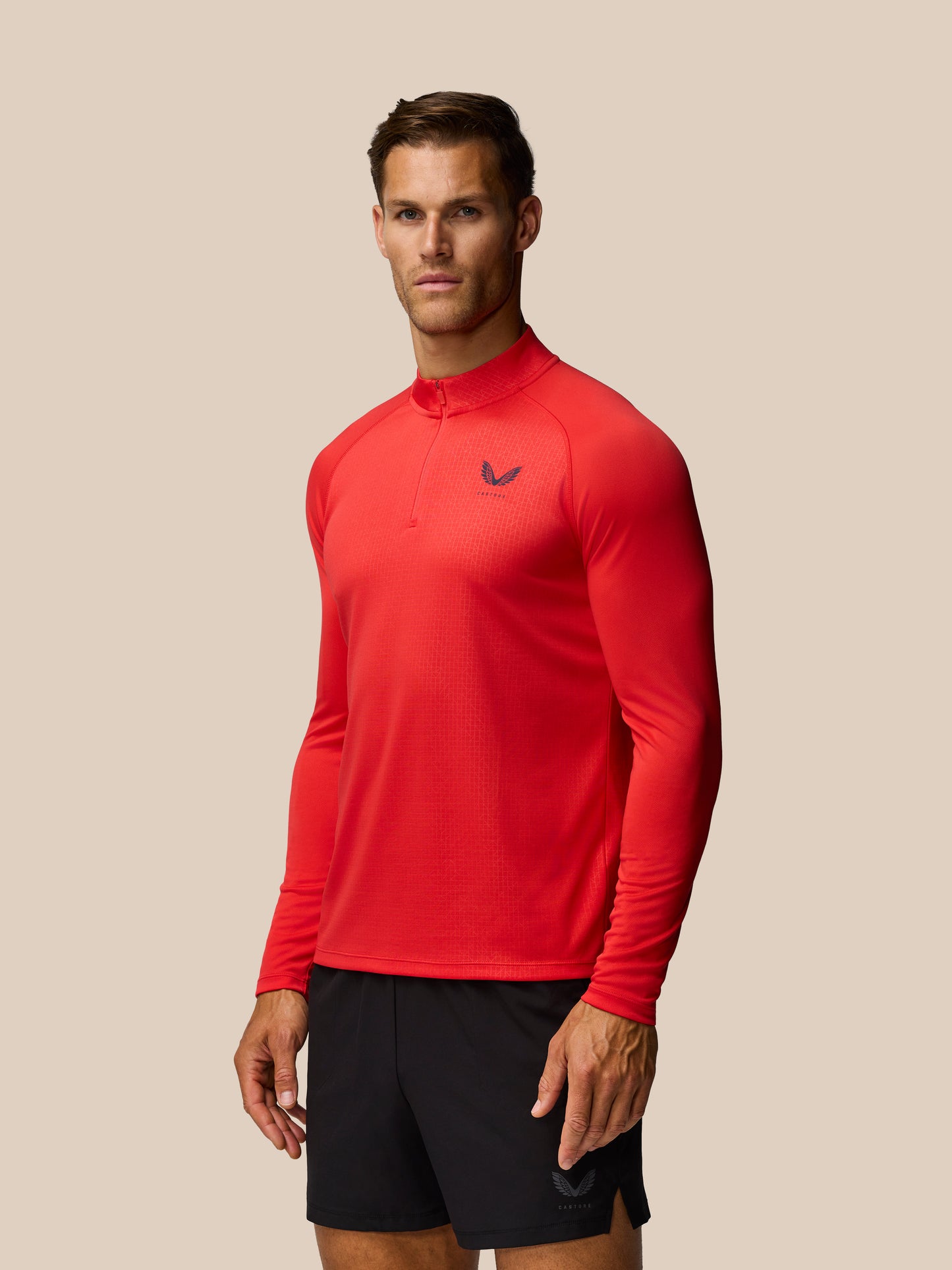Adapt Training 1/4 Zip Top - Poppy Red
