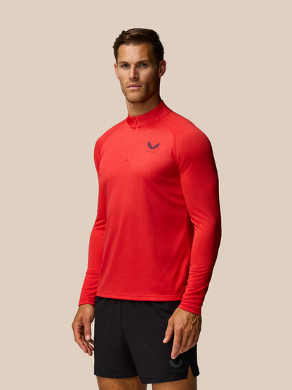 Adapt Training 1/4 Zip Top - Poppy Red