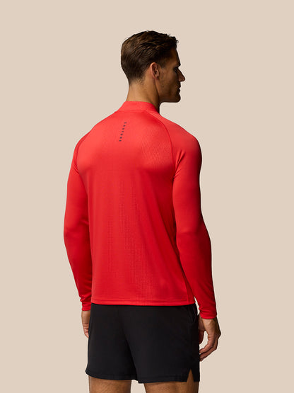 Adapt Training 1/4 Zip Top - Poppy Red