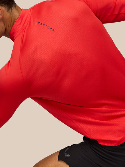 Adapt Training 1/4 Zip Top - Poppy Red