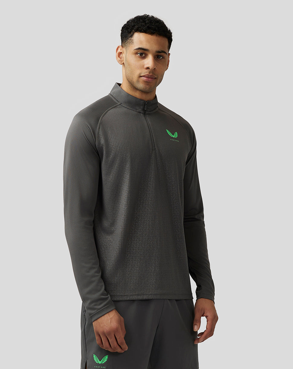 Men’s Adapt Print 1/4 Zip Top - Gunmetal