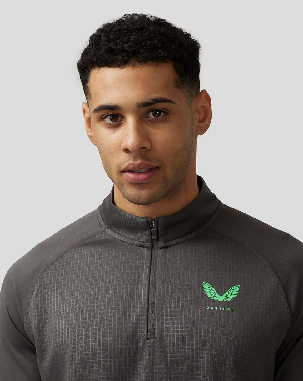 Men’s Adapt Print 1/4 Zip Top - Gunmetal