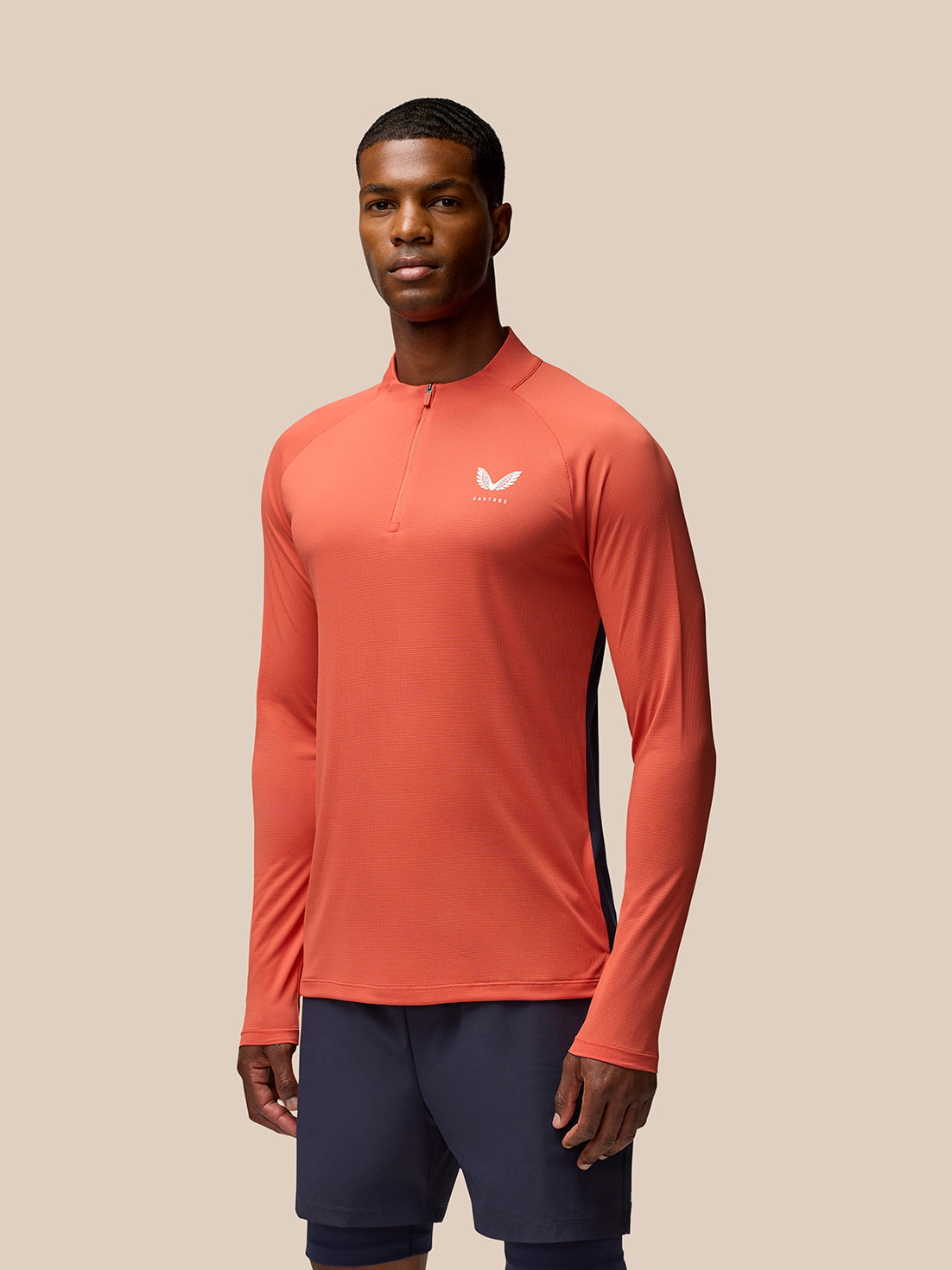 Breathable 1/4 Zip - Orange