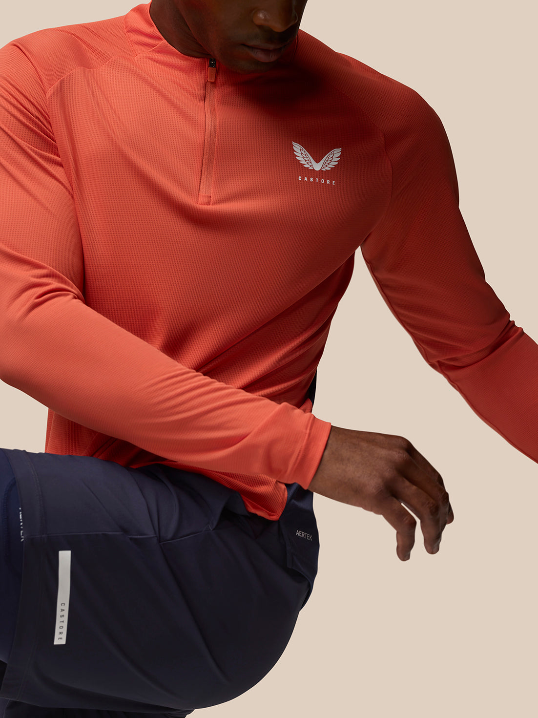 Breathable 1/4 Zip - Orange