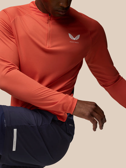 Breathable 1/4 Zip - Orange