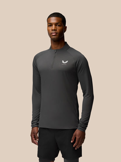 Flow Training 1/4 Zip Top - Gunmetal Grey