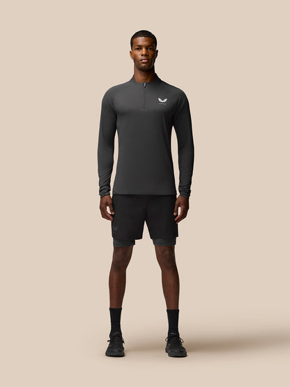 Flow Training 1/4 Zip Top - Gunmetal Grey