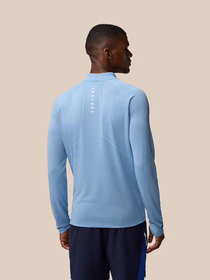 Apex Training 1/4 Zip Top - Sky Blue