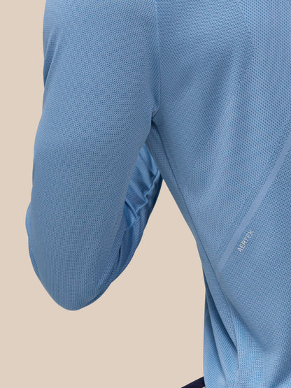 Apex Training 1/4 Zip Top - Sky Blue