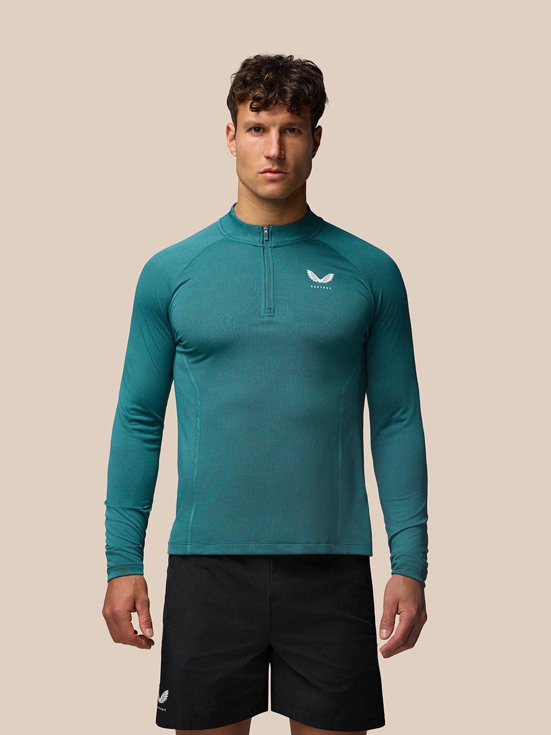 Apex Training 1/4 Zip Top - Aqua