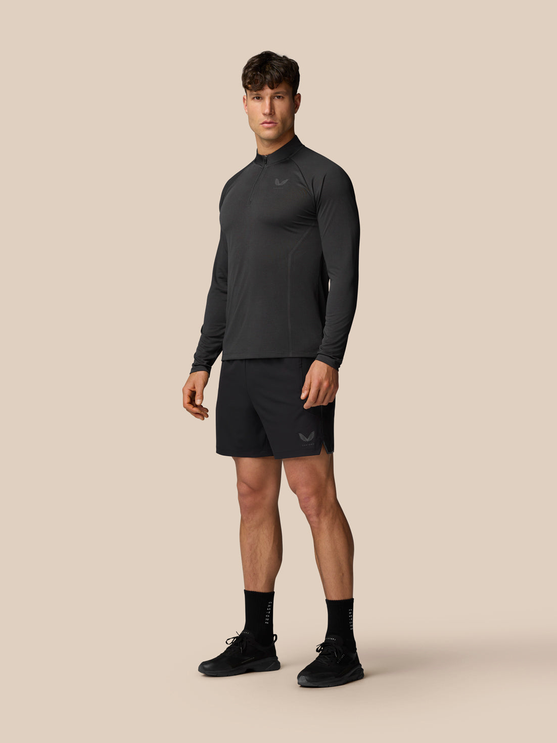 Apex Training 1/4 Zip Top - Zwart/Gunmetal - Zwart/Gunmetal