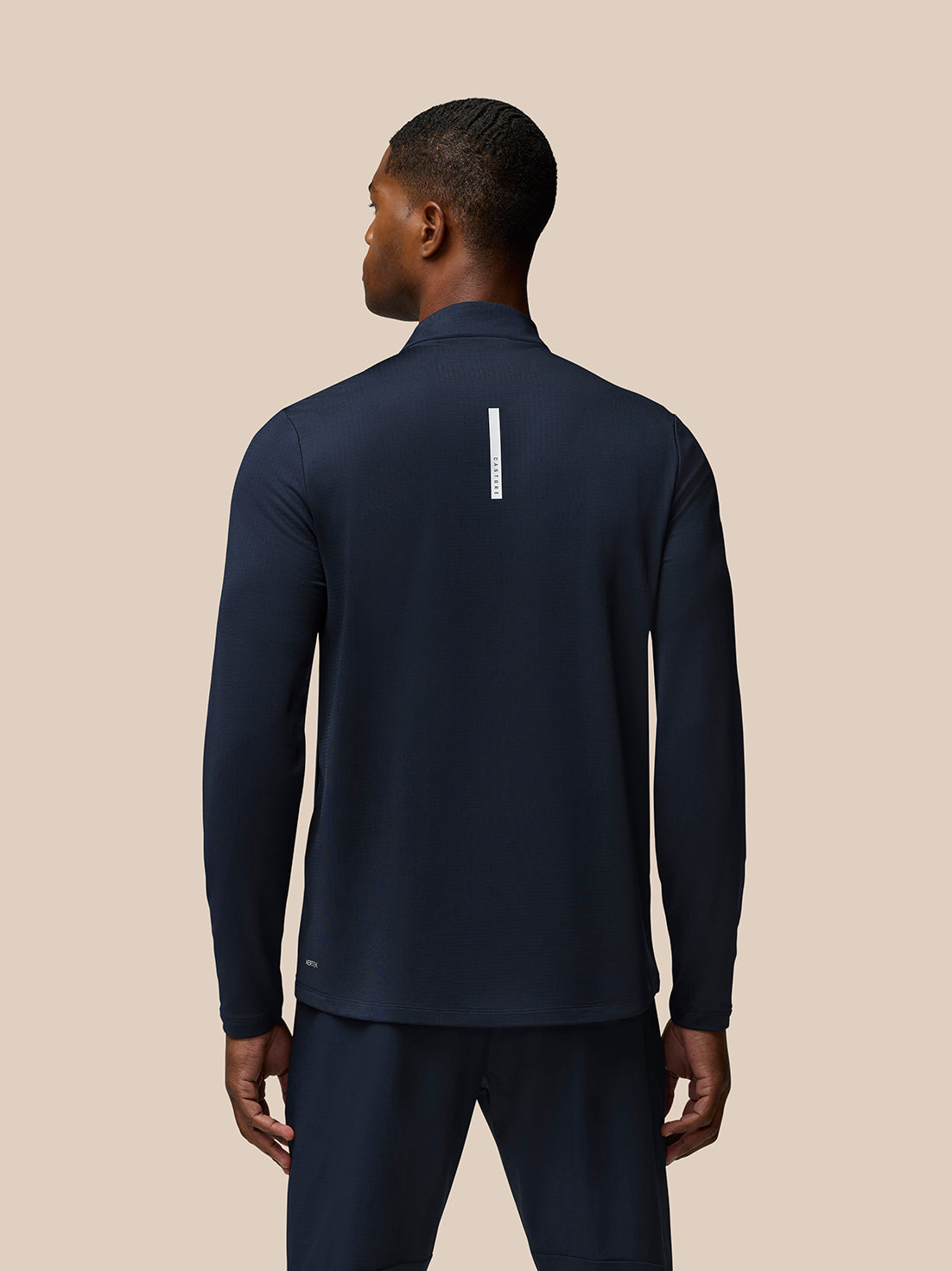 Flow Quarter Zip Sweater Top - Navy